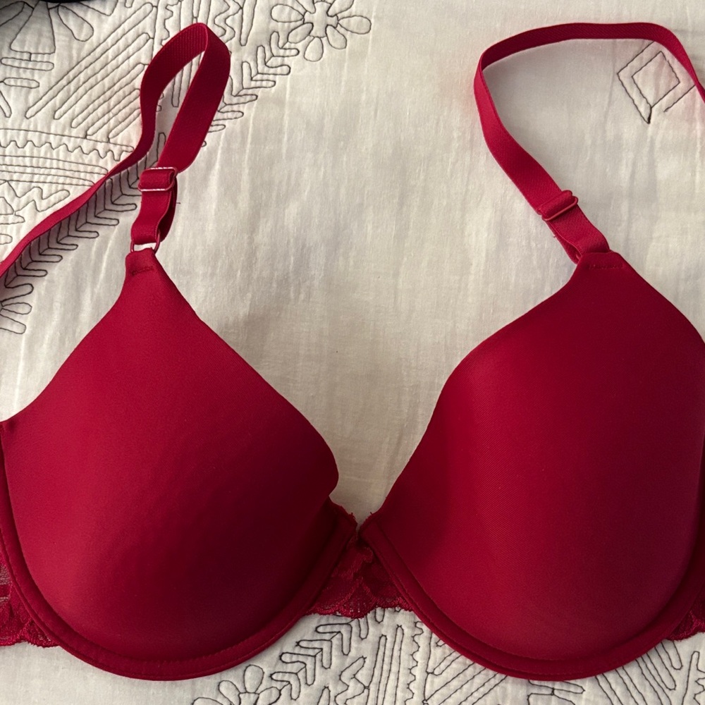 Smooth T-Shirt Bra in Deep Red - Women Intimates